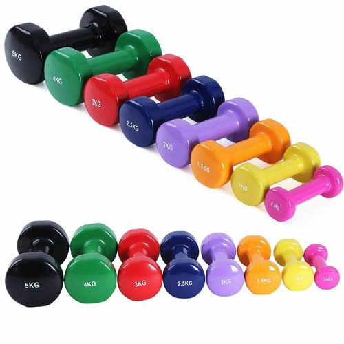 Vinyl dumbbell set - vinyl, solid