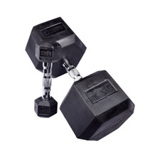 Exersci Rubber Hex Dumbbells