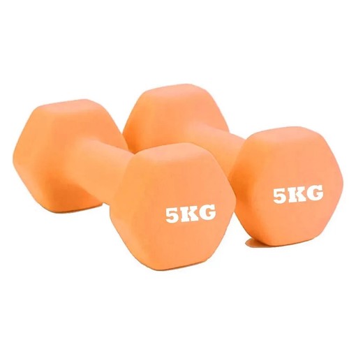 Pair neoprene dumbbells 5kg - pair, of
