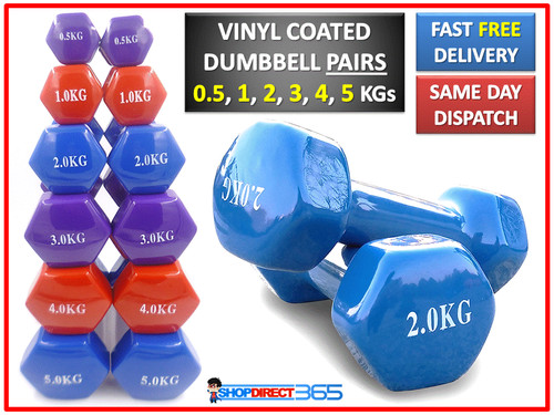 Vinyl dumbbells weights - vinyl,