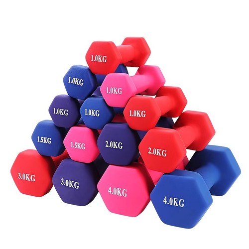 Neoprene dumbbells pair hex - pair,